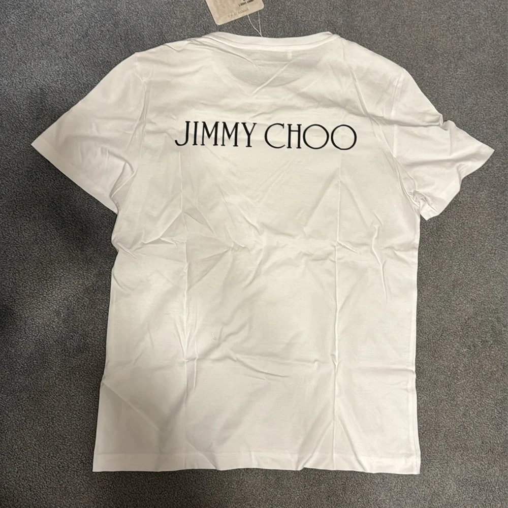 NWT Jimmy Choo Classic White Tee - Picture 2 of 4